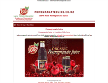 Tablet Screenshot of pomegranatejuice.co.nz